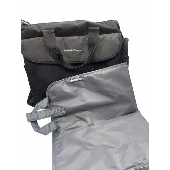 Eddie Bauer black baby bag and Columbia baby mat - Picture 1 of 10